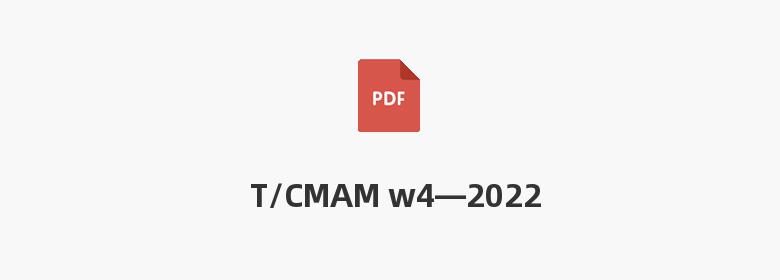 T/CMAM w4—2022